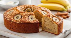 Bolo de Banana com Aveia.