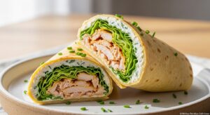 Wrap de Frango com Creme de Ricota e Alface Crocante: A Leveza que Você Busca!